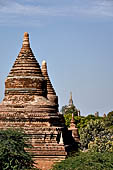 Old Bagan Myanmar. View from the terraces of the Mingala Zedi. 